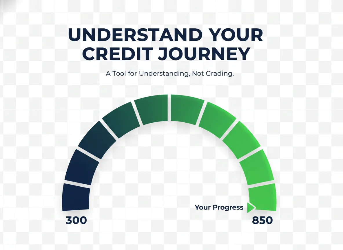 Credit score gauge showing different tiers for auto loan qualification